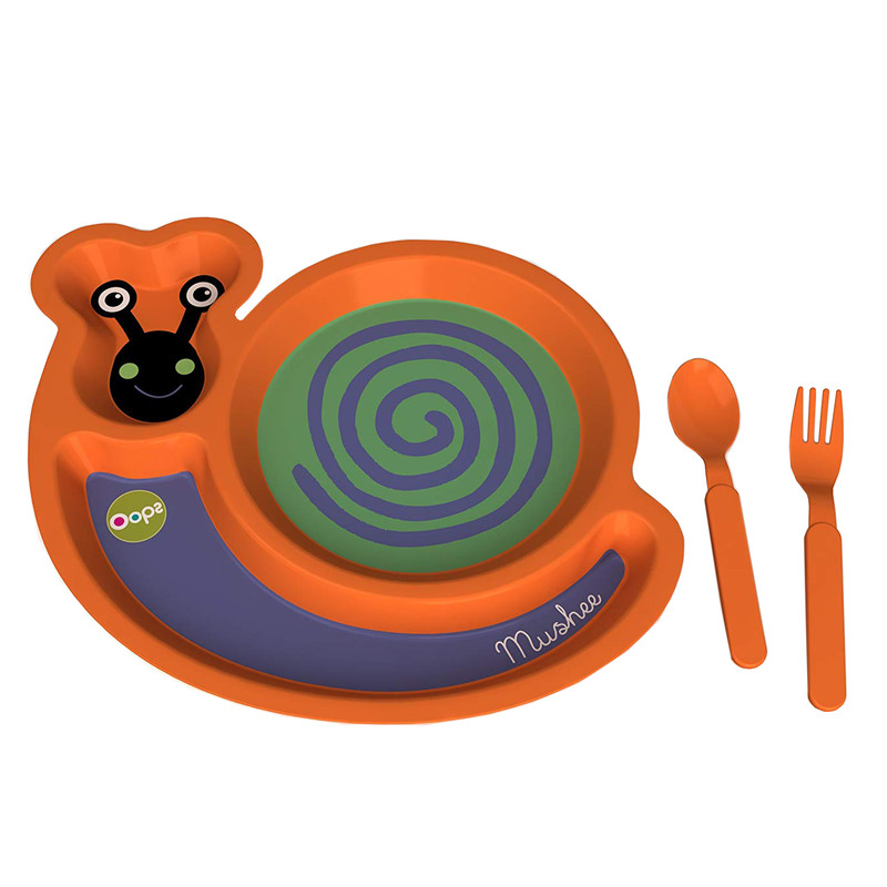 ظرف غذا 3 تکه کودک اوپس طرح حلزون کد 4000513