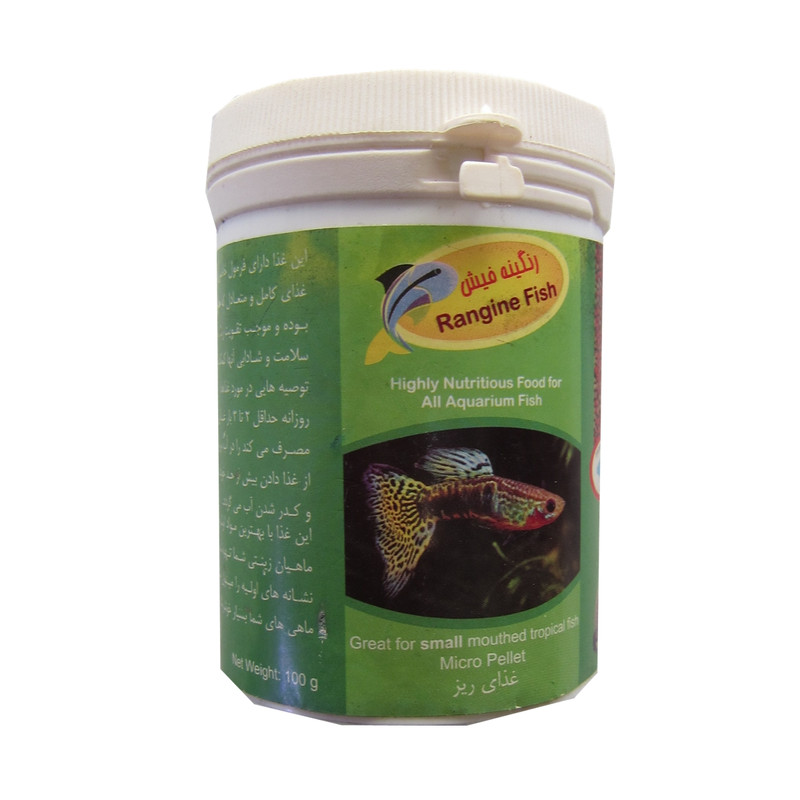 غذای ماهی رنگینه فیش مدل small مقدار 100 گرم