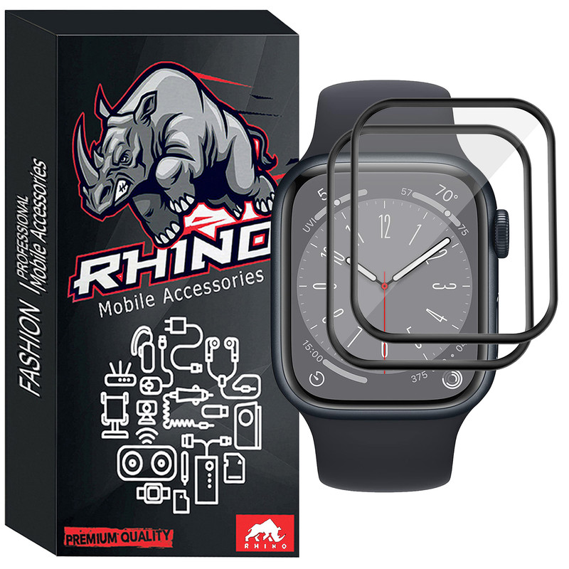 محافظ صفحه نمایش راینو مدل PMMA مناسب برای اپل واچ سری 8 41 میلی متر بسته 2 عددی