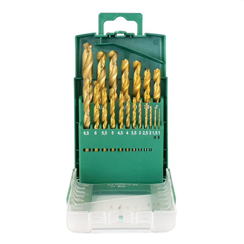 مته تیتانیوم تی جی مدل HSS-TI-101 مجموعه 19 عددی