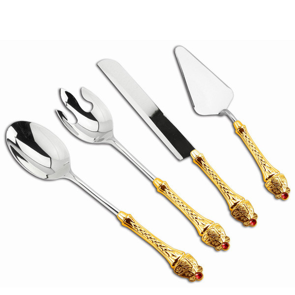 خرید و قیمت سرویس قاشق چنگال 4 پارچه ریجنت مدل ROYAL GOLD کد H2512908