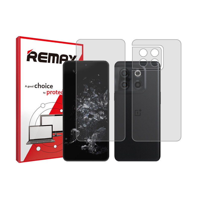 محافظ صفحه نمایش شفاف ریمکس مدل HyGEL مناسب برای گوشی موبایل وان پلاس Ace Pro به همراه محافظ پشت گوشی