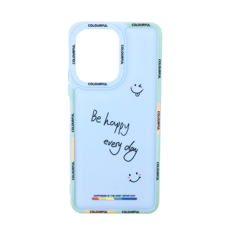 خرید و قیمت کاور کالرفول طرح Happy مناسب برای گوشی موبایل شیائومی Redmi 13C