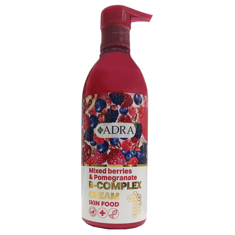کرم مرطوب کننده آدرا مدل ب کمپلکس بلوبری و تمشک حجم 350 میلی لیتر
