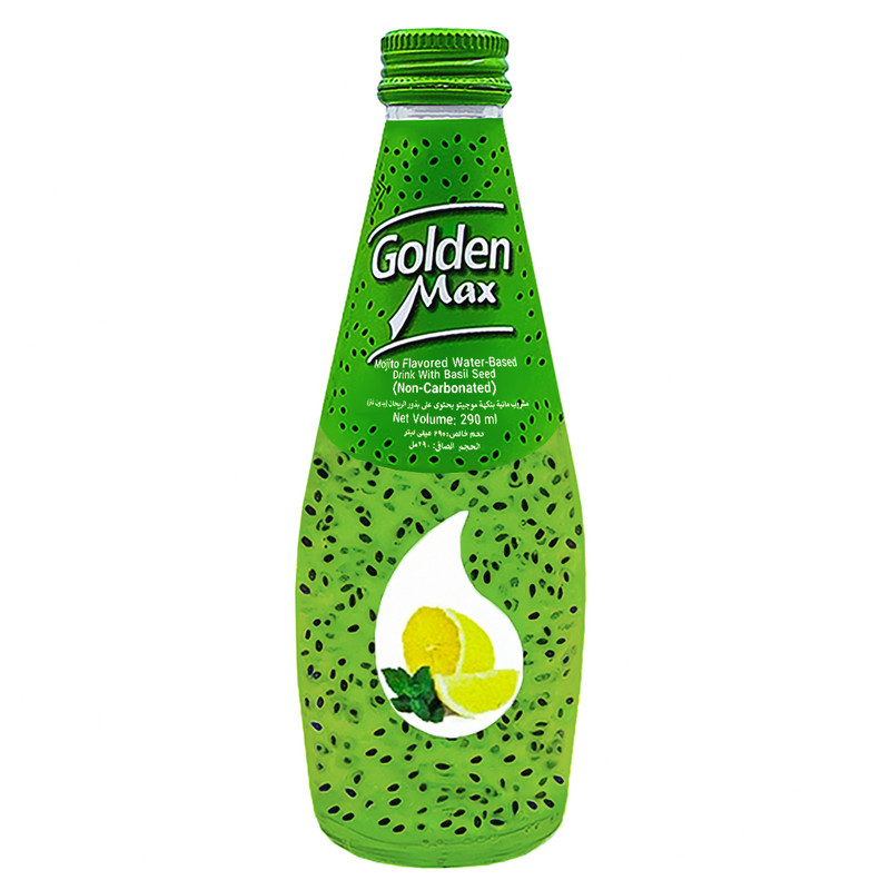 نوشیدنی تخم شربتی لیمونعناع گلدن مکس - 290 میلی لیتر