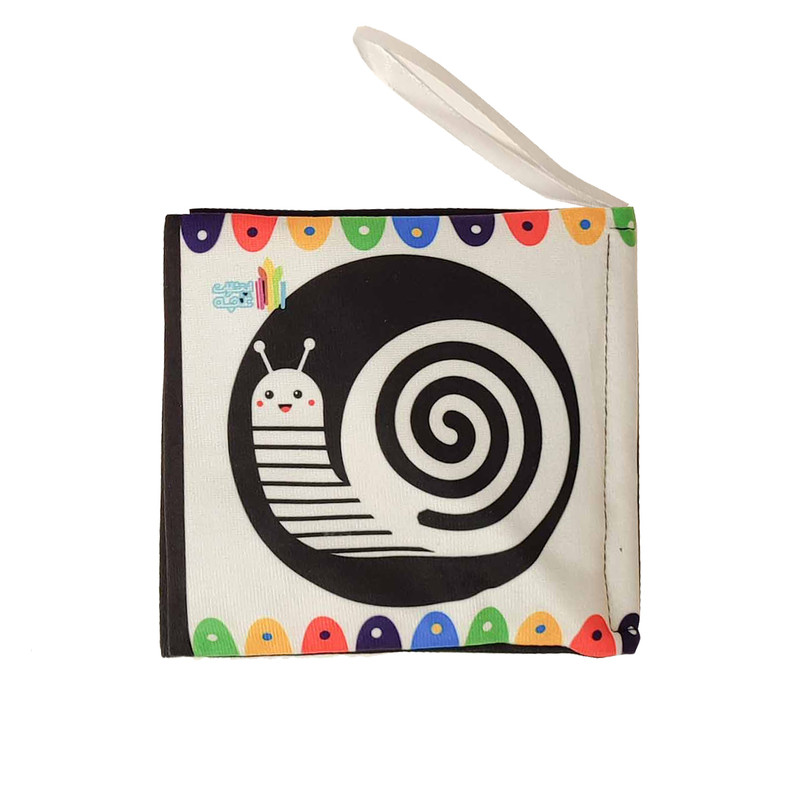 خرید و قیمت بازی آموزشی مدل کتاب پارچه ای سیاه و سفید نوزاد