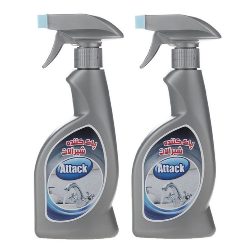 اسپری پاک کننده شیرآلات و سینگ ظرفشویی اتک مدل sd حجم 375 میلی لیتر بسته 2 عددی