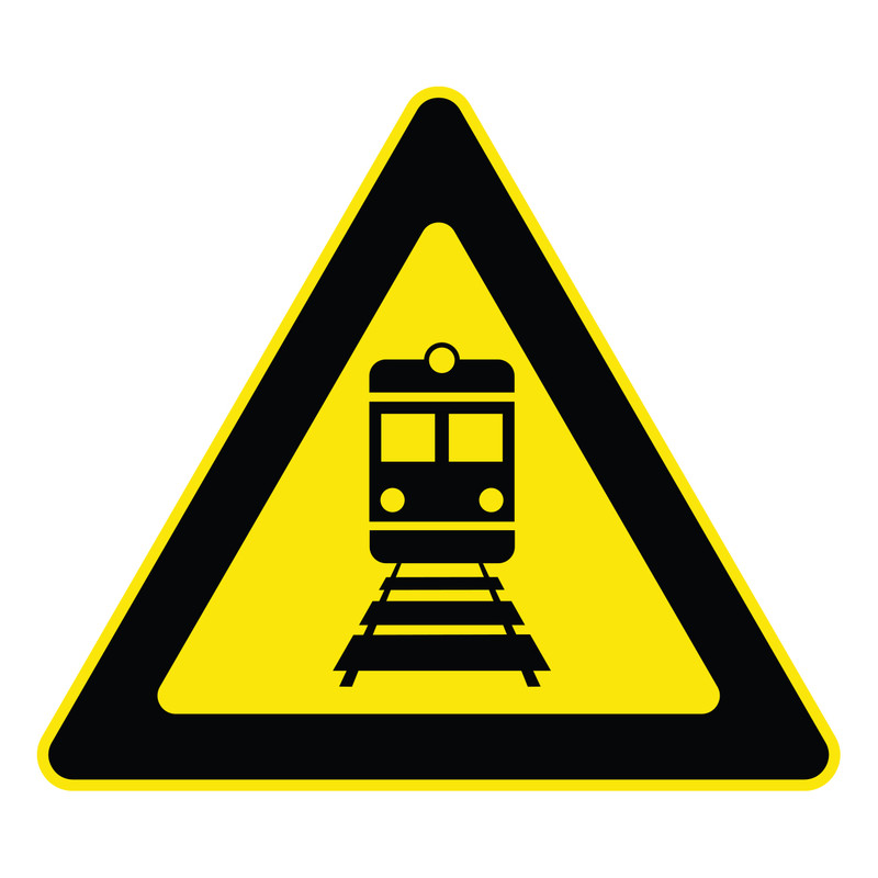 برچسب ایمنی پویا مارکت مدل محل عبور قطار کد 1459