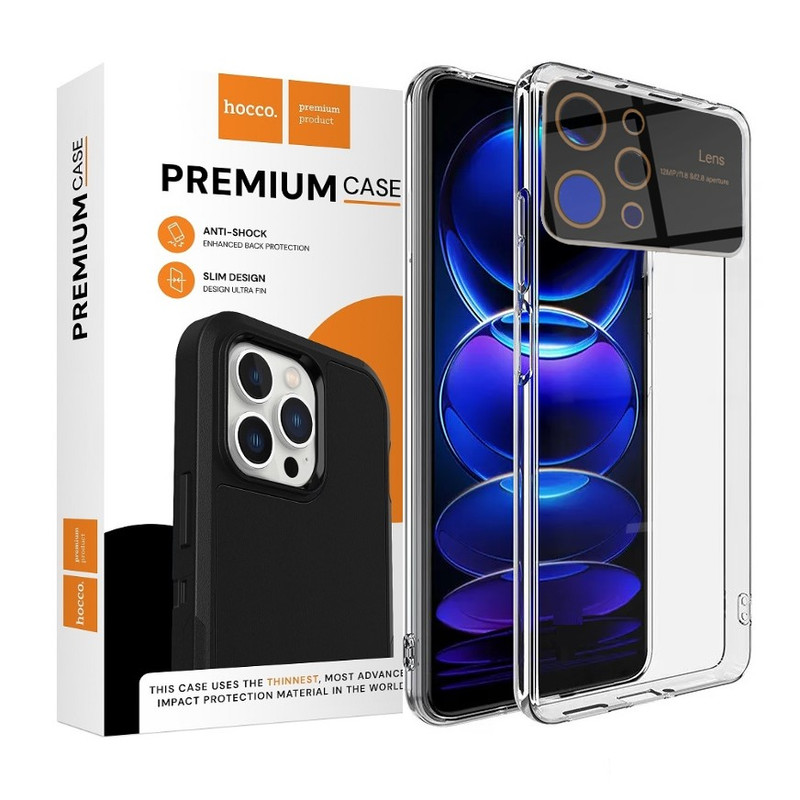 کاور هوکو مدل TPULenz مناسب برای گوشی موبایل شیائومی Redmi 12