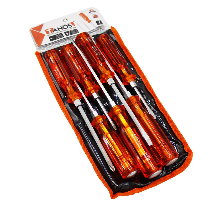 خرید و قیمت مجموعه 7 عددی پیچ گوشتی ضربه خور تانوس مدل YP-07