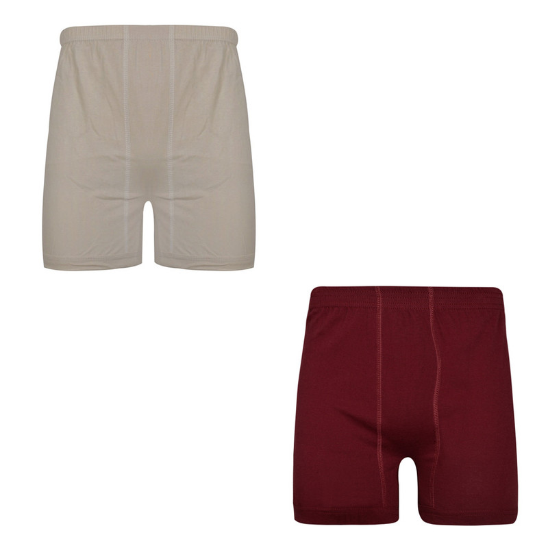 شورت مردانه دکسونری مدل 355024809 بسته دو عددی رنگ کرم