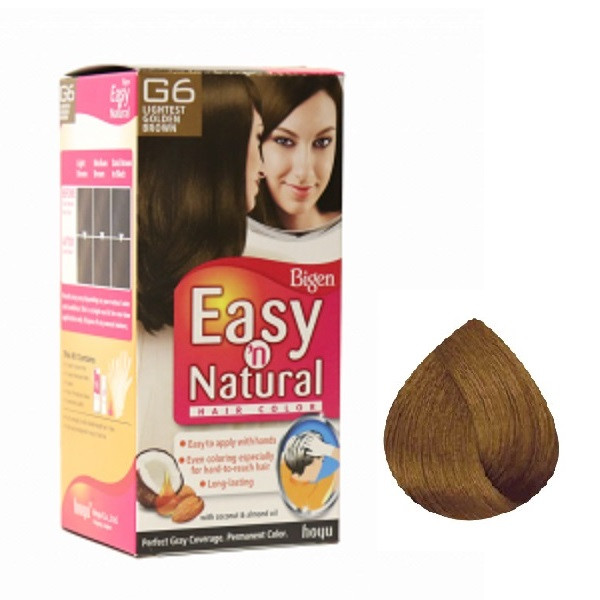 کیت رنگ مو بیگن سری Easy Natural شماره G6 حجم 75 میلی لیتر رنگ بلوند طلایی متوسط