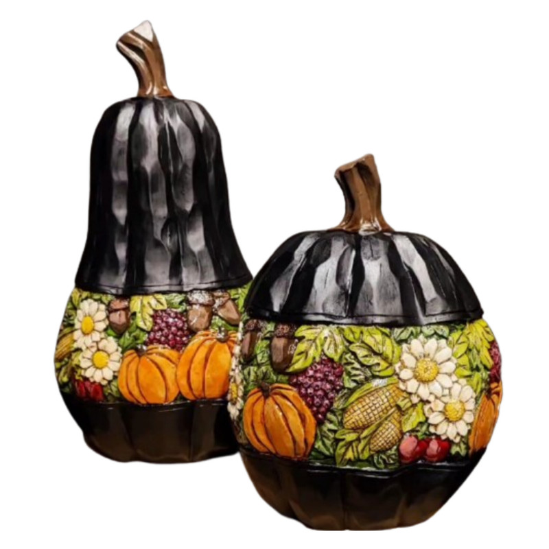 دکوری مدل کدو تنبل K40205 مجموعه دو عددی