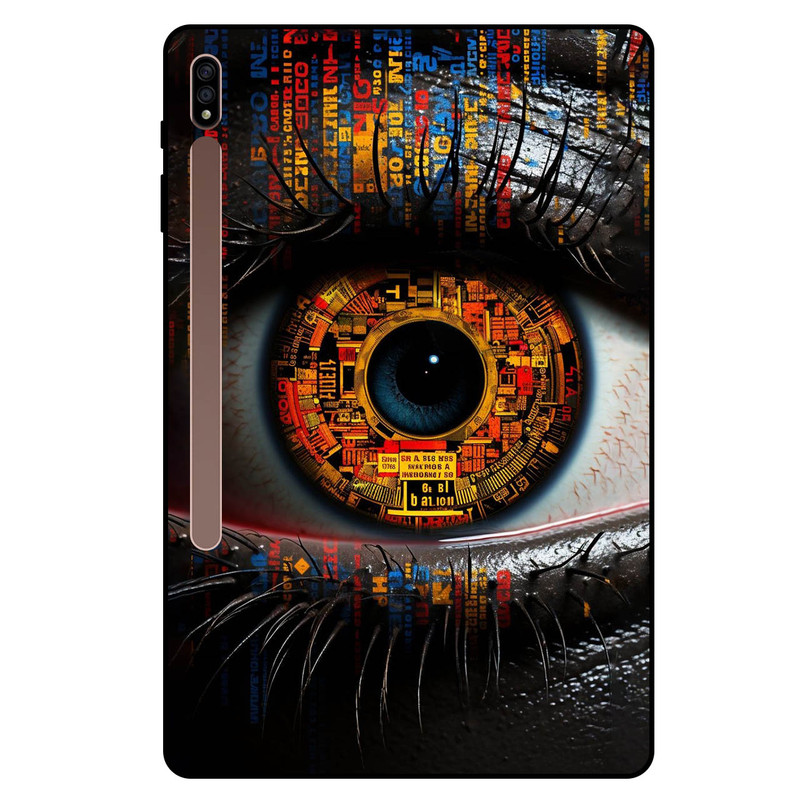 خرید و قیمت کاور مگافون طرح چشم مدل 6769 مناسب برای تبلت سامسونگ Galaxy Tab S7 Plus 12.4 2020 / T970 / T976 / T975