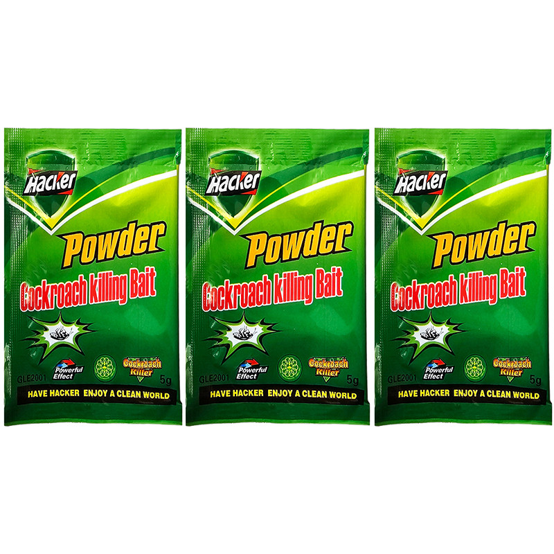پودر حشره کش هکر مدل S.01 وزن 5 گرم مجموعه 3 عددی
