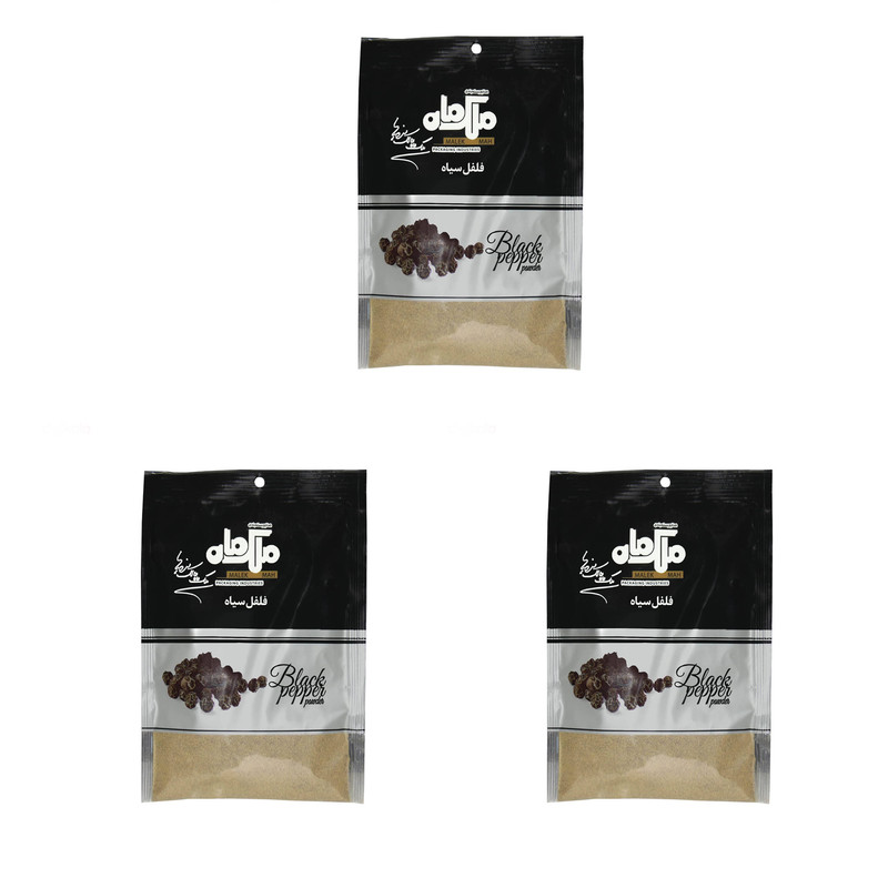 خرید و قیمت فلفل سیاه ملک ماه - 20 گرم بسته 3 عددی