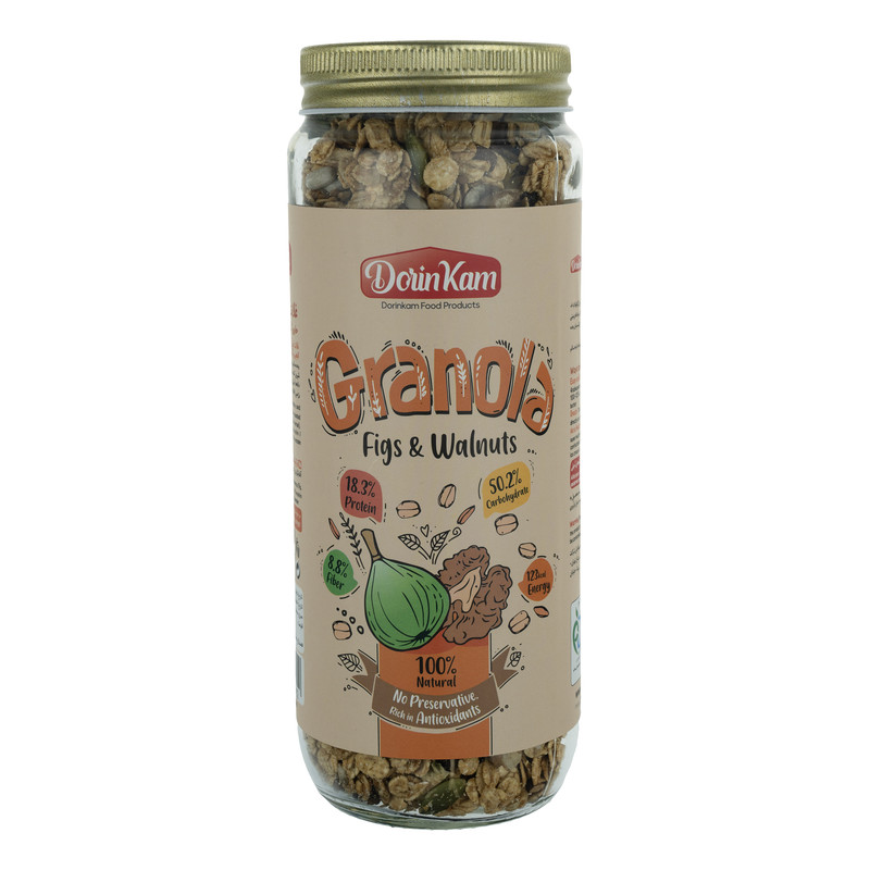 گرانولا گردو و انجیر درین کام - 380 گرم