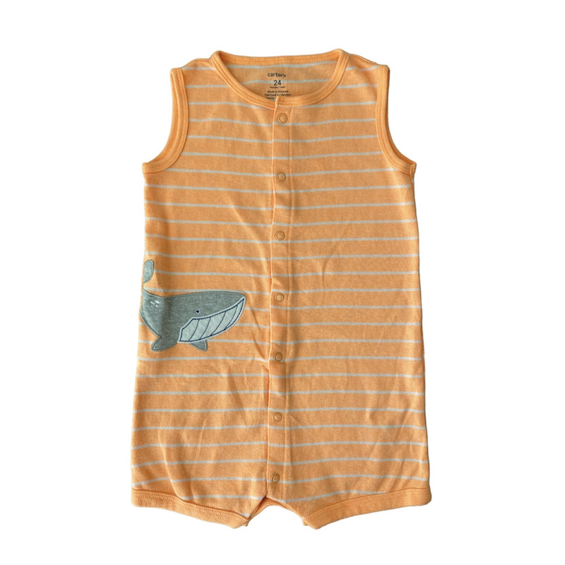 سرهمی نوزادی کارترز مدل راه راه طرح نهنگ