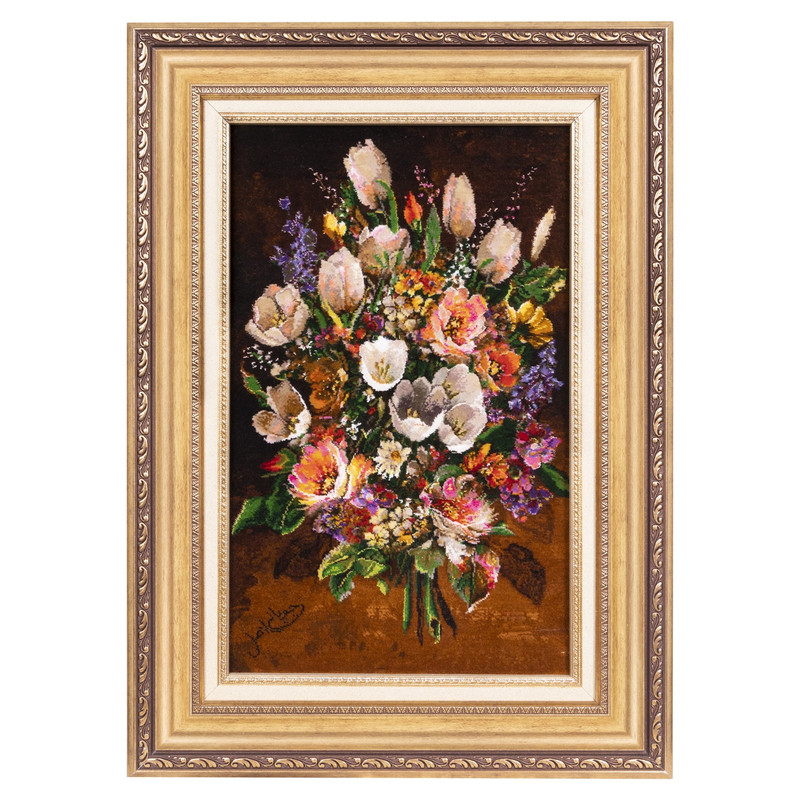 تابلو فرش دستباف سی پرشیا مدل دسته گل کد 903517