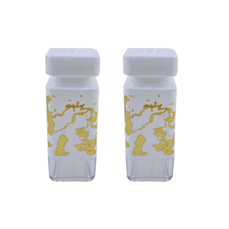 نمکدان رزمن مدل مربع طرح ماربل کد 12 بسته دو عددی