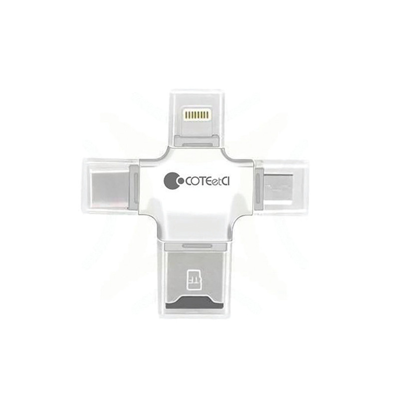 مبدل لایتنینگ/usb-c/microusb/reader کوتتسی مدل 001