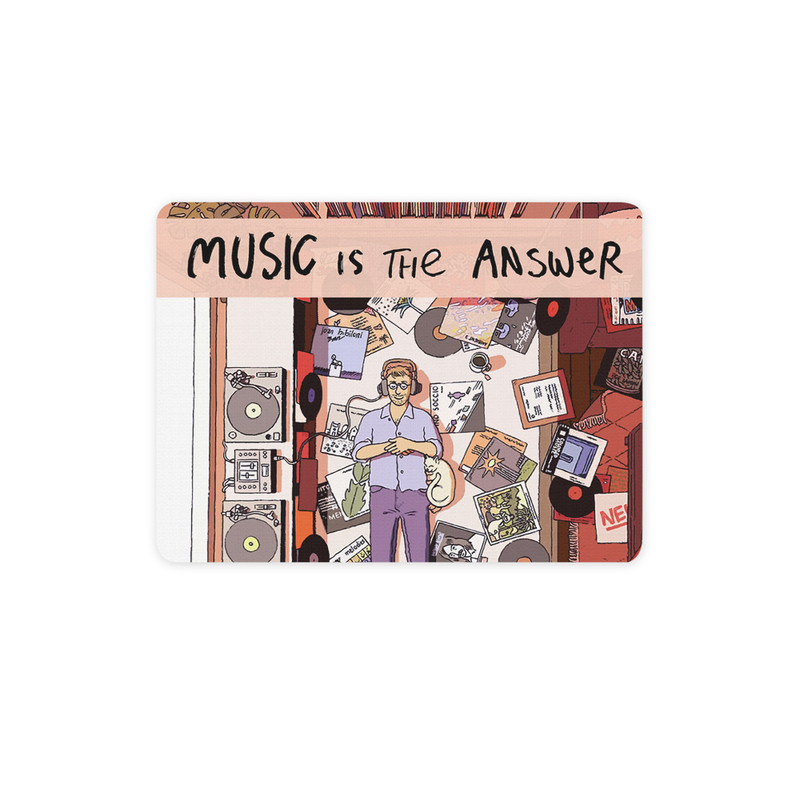 ماوس پد ترمه طراحان ایده مدل پسر موسیقی دوست کد job0040