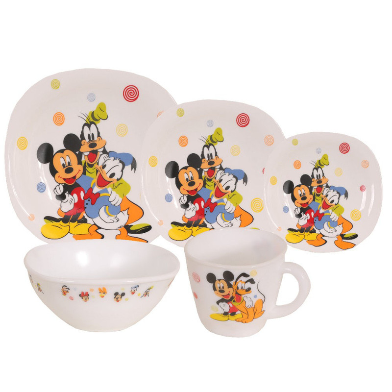خرید و قیمت سرویس غداخوری کودک مدل میکی موس مجموعه 5 عددی