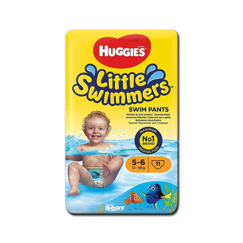 پوشک کودک هاگیز مدل Little swimmer سایز 5-6 بسته 11 عددی