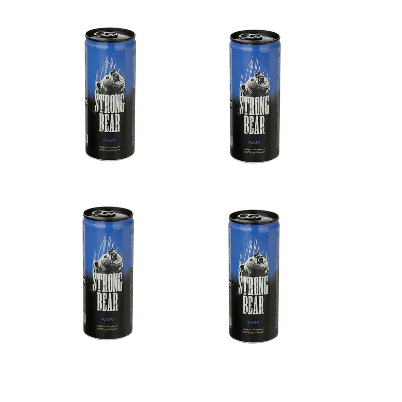 نوشابه انرژی زا استرانگ بر با طعم بلوبری - 250 میلی لیتر بسته 4 عددی