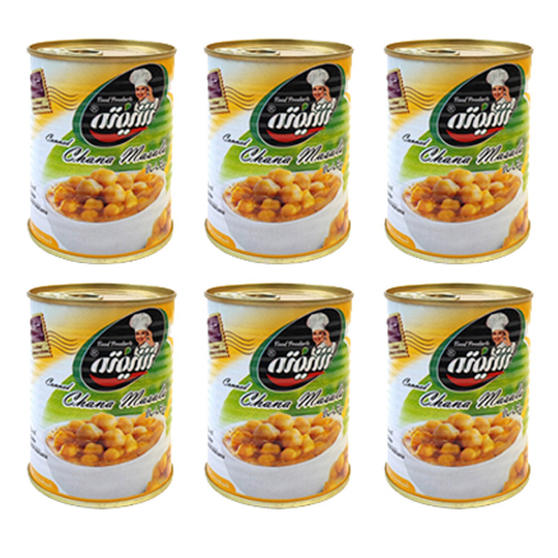 خرید و قیمت کنسرو نخود طلایی چانا ماسالا شیفته - 370 گرم بسته 6 عددی