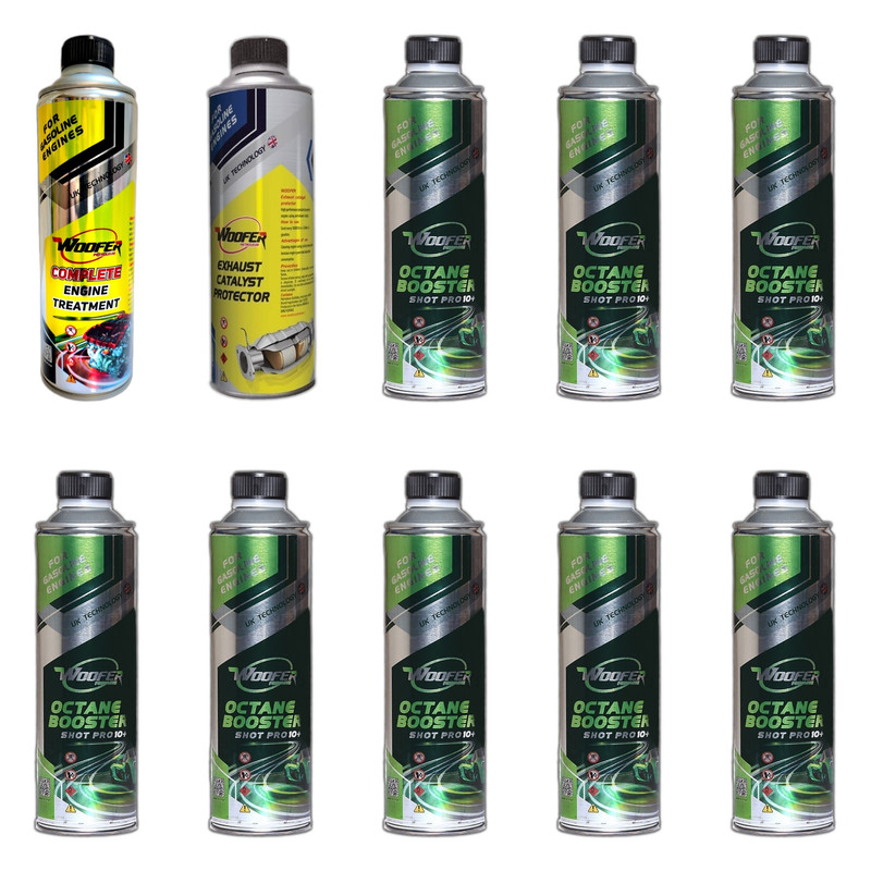 اکتان بوستر و تمیز کننده سیستمسوخت و کاتالیزورشوی ووفر مدل Shot Pro 10 حجم 500 میلی لیتر بسته 10 عددی