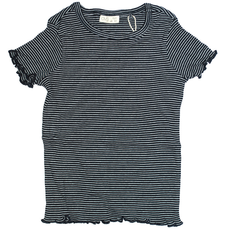 تی شرت آستین کوتاه دخترانه او وی اس مدل راه راه