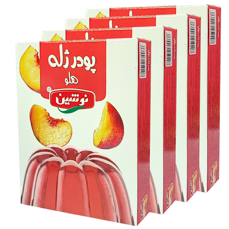 پودر ژله هلو نوشین - 100 گرم مجموعه 4 عددی