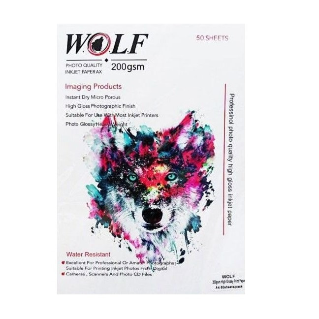 کاغذ ولف مدل فتوگلاسه 200 گرم سایز A3 بسته 100 عددی