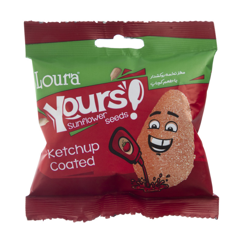 خرید و قیمت مغز تخمه آفتابگردان روکشدار لورا با طعم کچاپ -30 گرم