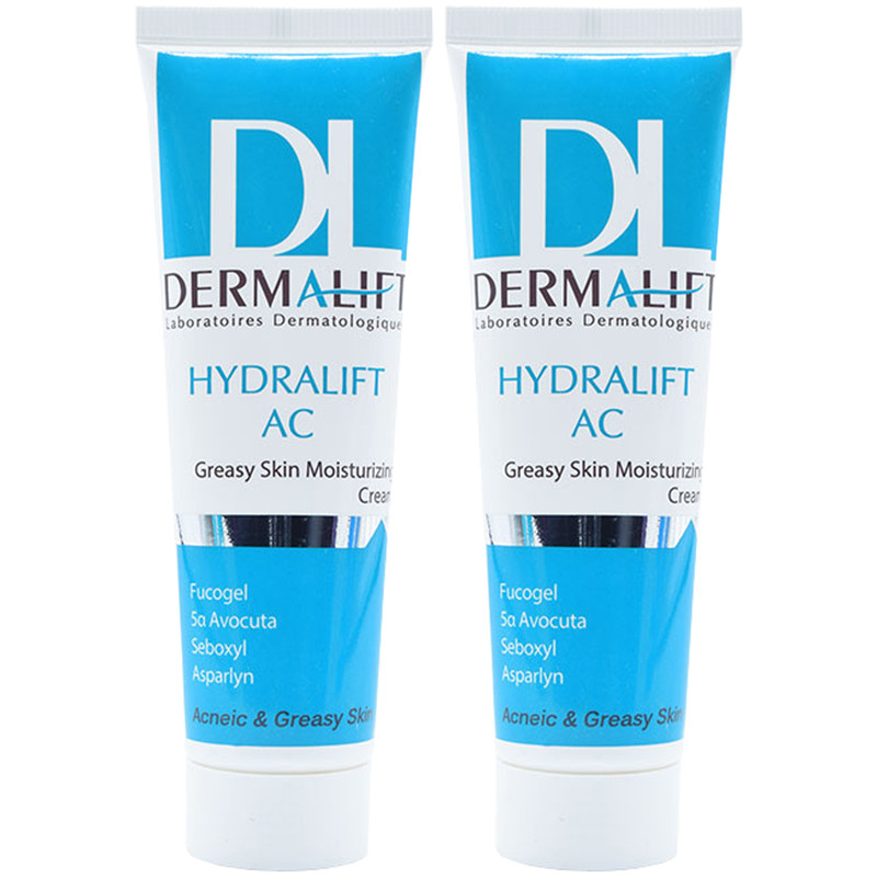 خرید و قیمت کرم مرطوب کننده پوست چرب درمالیفت مدل Hydralift AC Cream حجم 50 میلی لیتر بسته دو عددی