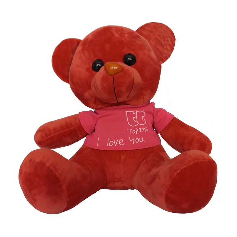 عروسک تاپ تویز مدل خرس I love you ارتفاع 40 سانتیمتر