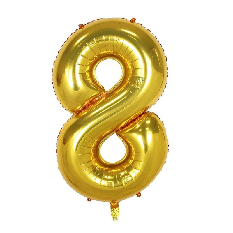 بادکنک فویلی طرح عدد 8 کد 7030