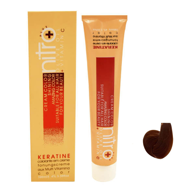 خرید و قیمت رنگ مو نیترو پلاس شماره 4.45 حجم 100 میلی لیتر رنگ قهوه ای برنزی