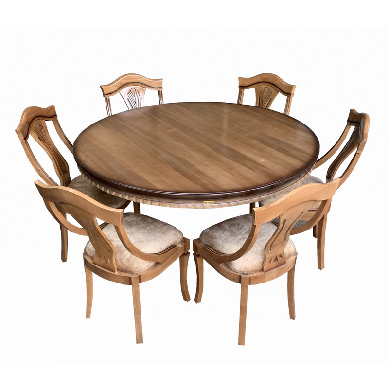 خرید و قیمت میز و صندلی ناهار خوری 6 نفره اسپرسان چوب مدل sm108