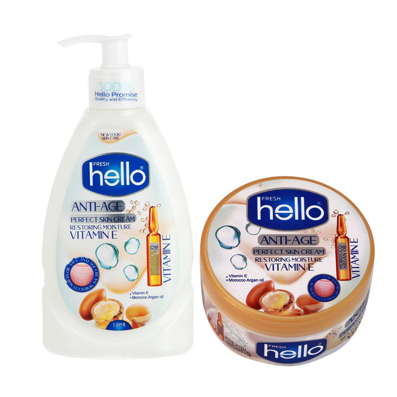 کرم مرطوب کننده هلو فرش مدل آرگان حجم 330 میلی لیتر به همراه کرم مرطوب کننده هلو فرش مدل آرگان حجم 240 میلی لیتر