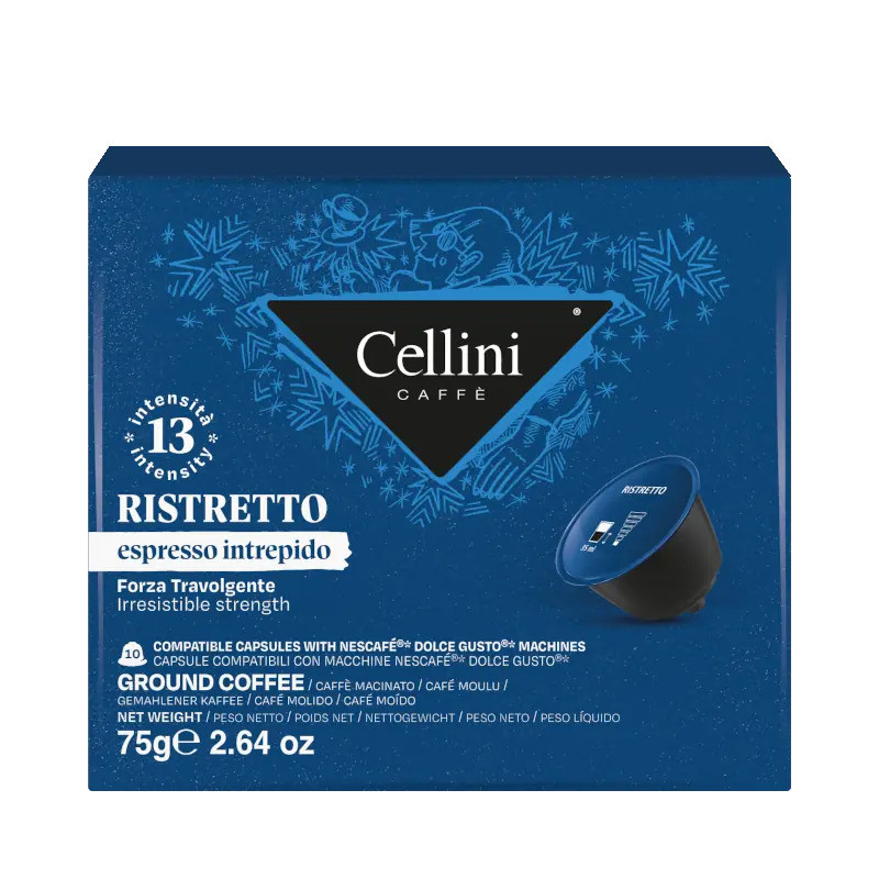 خرید و قیمت کپسول قهوه اسپرسو دولچه گوستو ریسترتو چلینی بسته 10 عددی