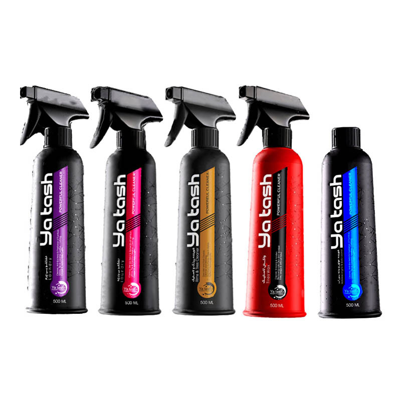 واکس لاستیک ورینگ شوی و خشکشویی پارچه و همه کاره وموتور شوی بدون اب خودرو یاتاش مدل تریگر حجم 500 میلی لیتر مجموعه 5 عددی