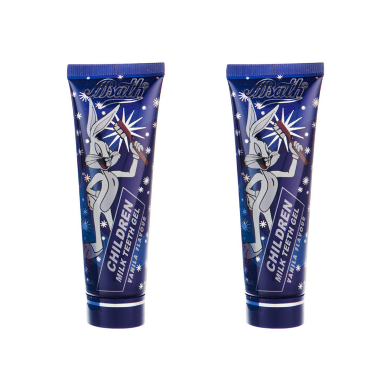 خمیردندان ژله ای مخصوص کودکان بس مدل وانیلی مجموعه 2 عددی