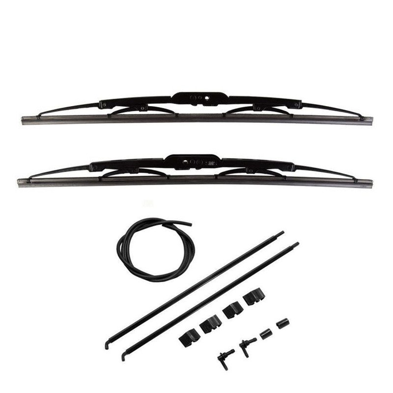 تیغه برف پاک کن جلو خودرو وارون مدل 22+22+CH مناسب برای پژو پارس به همراه مجموعه آب پاش