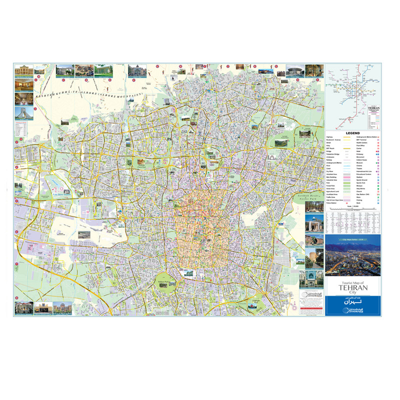 نقشه گردشگری شهر تهران گیتاشناسی نوین کد 1519