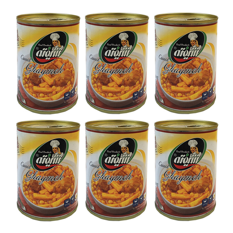 کنسرو خورشت قیمه و سیب زمینی با سویا شیفته - 370 گرم بسته 6 عددی