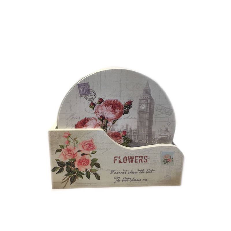 خرید و قیمت زیر لیوانی خانه سفید کد 02 بسته 6 عددی