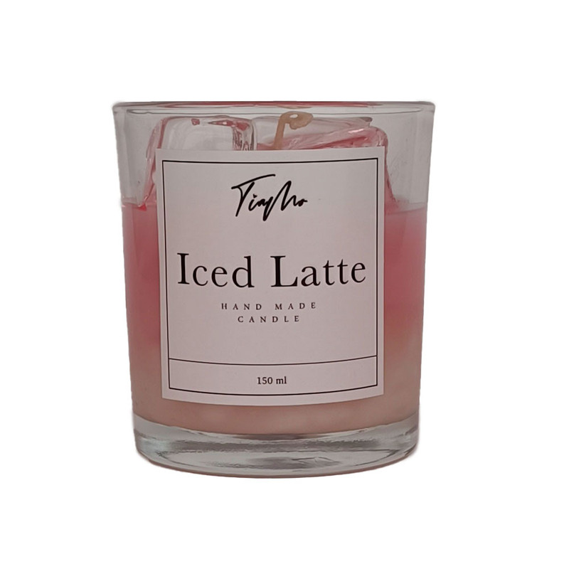 شمع دست ساز مدل پینک لاته