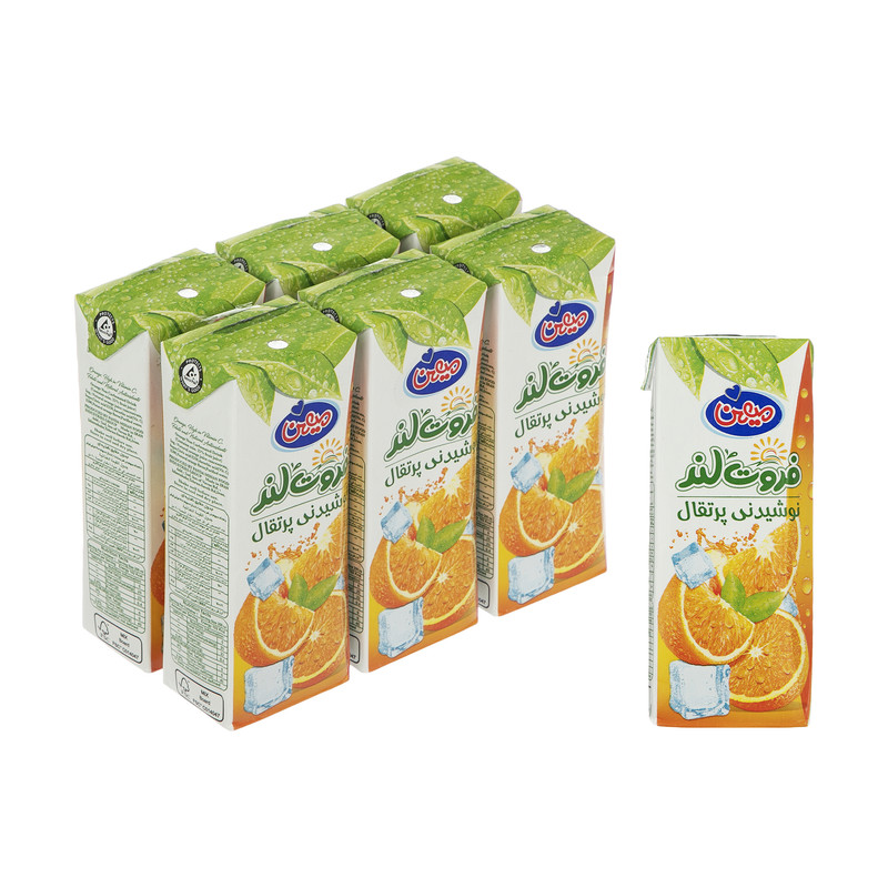 خرید و قیمت نوشیدنی پرتقال میهن - 200 میلی لیتر بسته 6 عددی